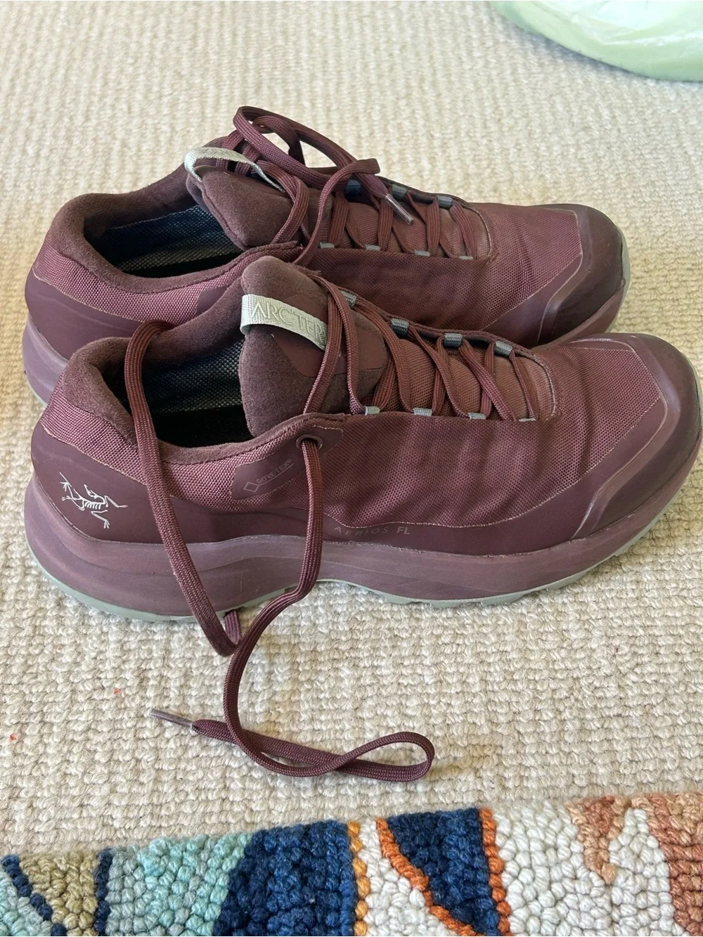 Arc'teryx Men's Maroon Low-Profile Trail Sneakers